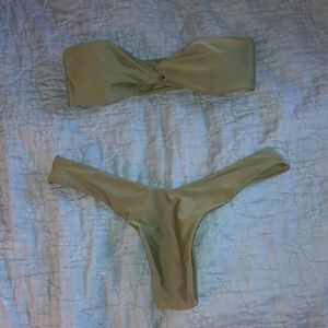 Green bathing suit